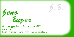 jeno buzer business card